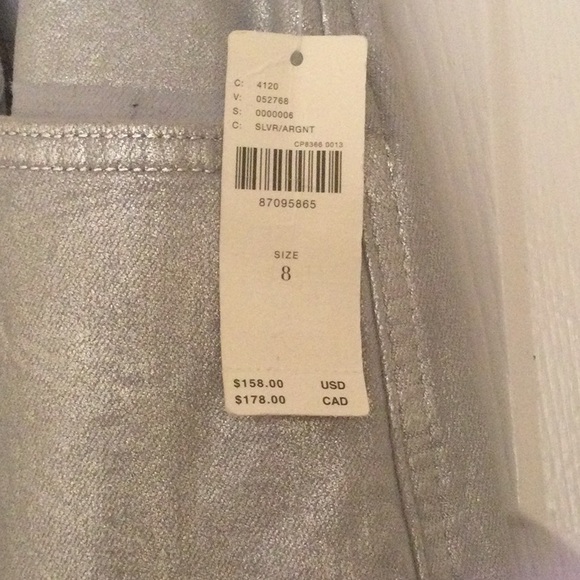 Anthropologie Pilcro Side-Slit Maxi Skirt-Silver-Size 8-NWT - Picture 7 of 8